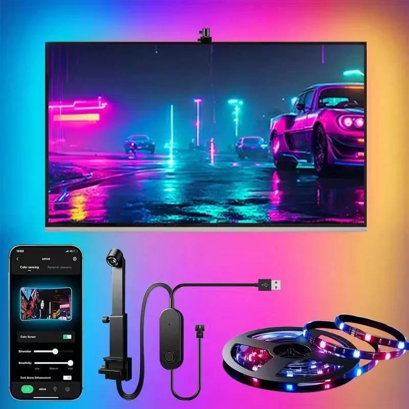 3.8M 5M 5V Usb Led Backlight Rgb Tv Sync Light Strip App Control