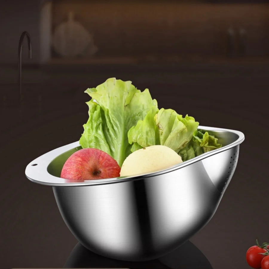 Stainless Steel Rice Washing Bowl
