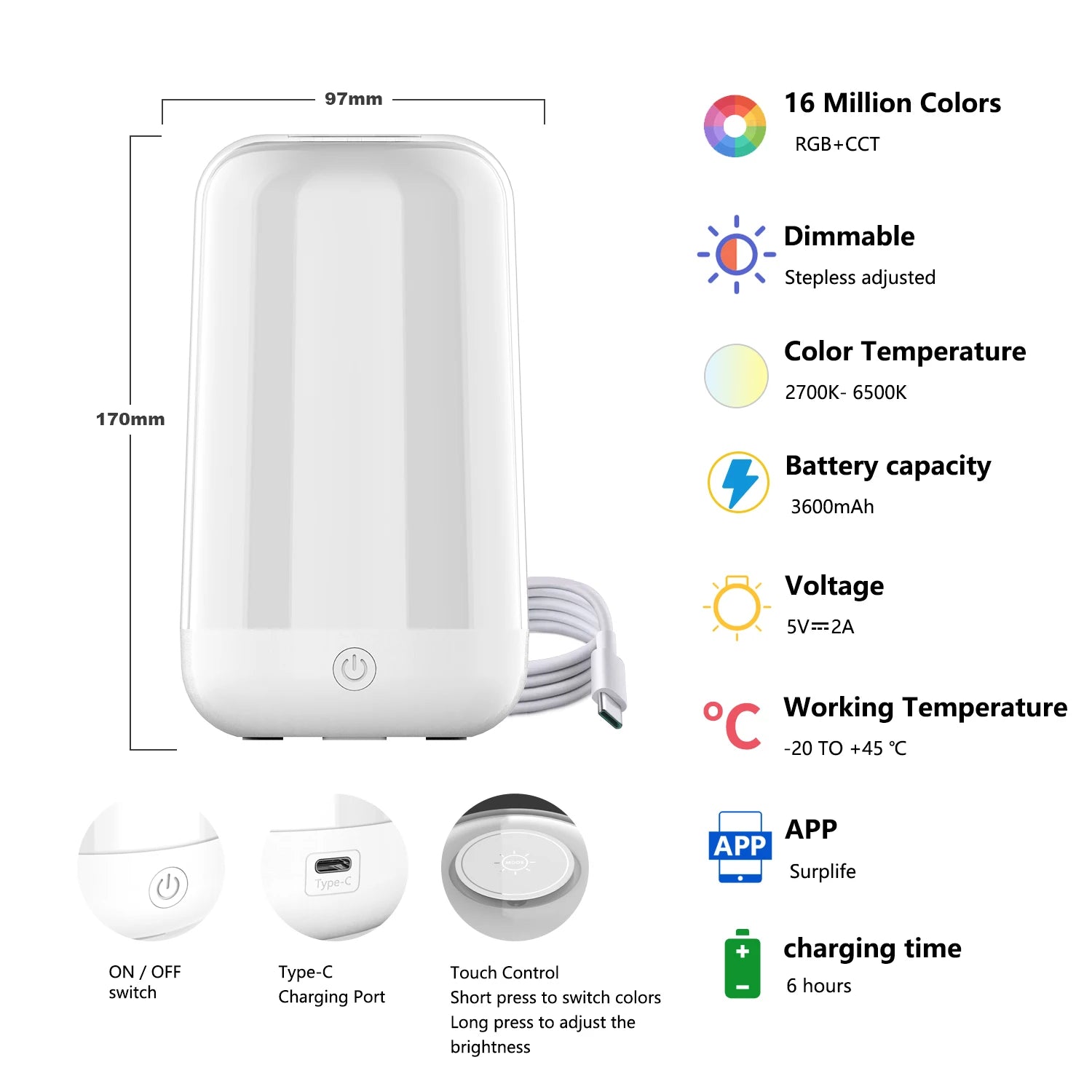 Smart Touch Bedside Table