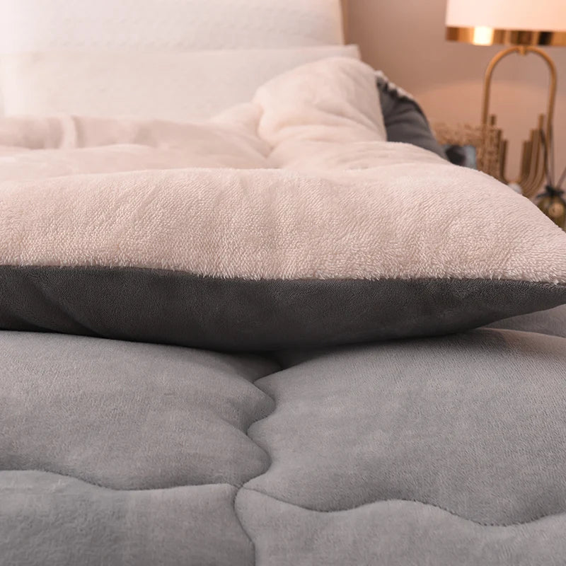 Solidcolor double-sided Duvet Lamb Wool quilt