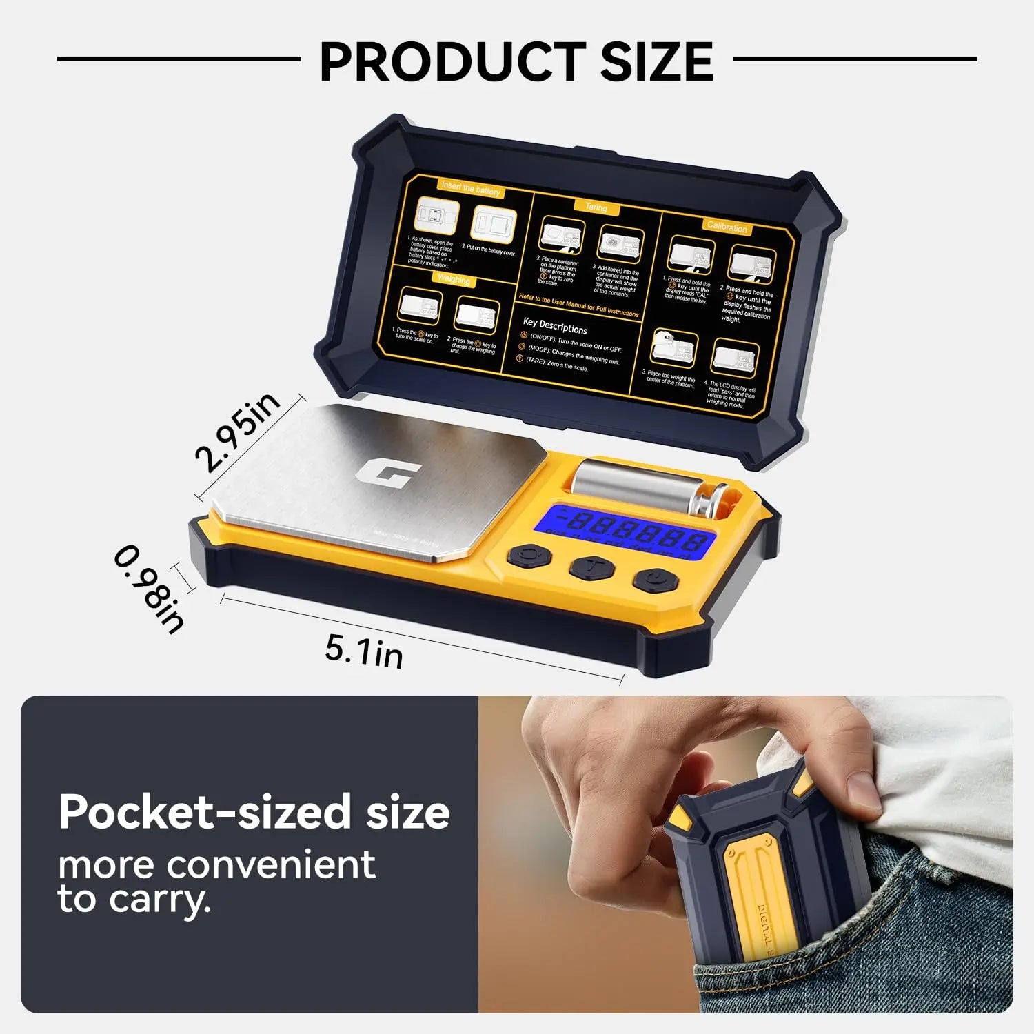 Digital Gram Scale with 300g x 0.01g Capacity