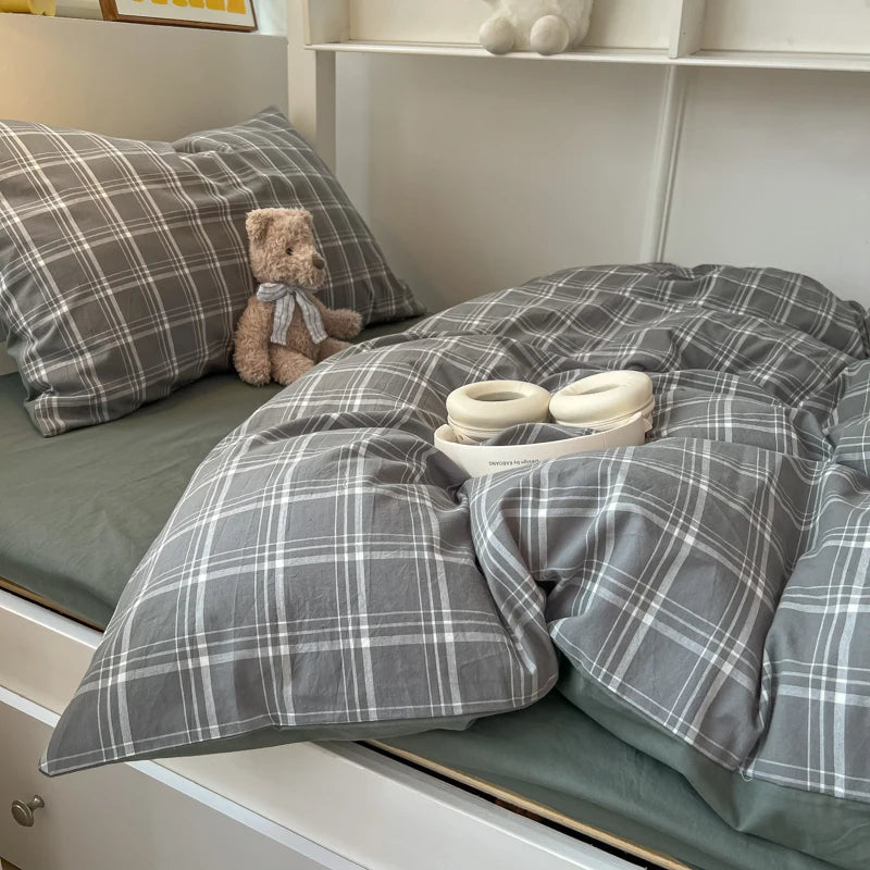Nordic Wash Cotton Bedding Set Duvet Cover