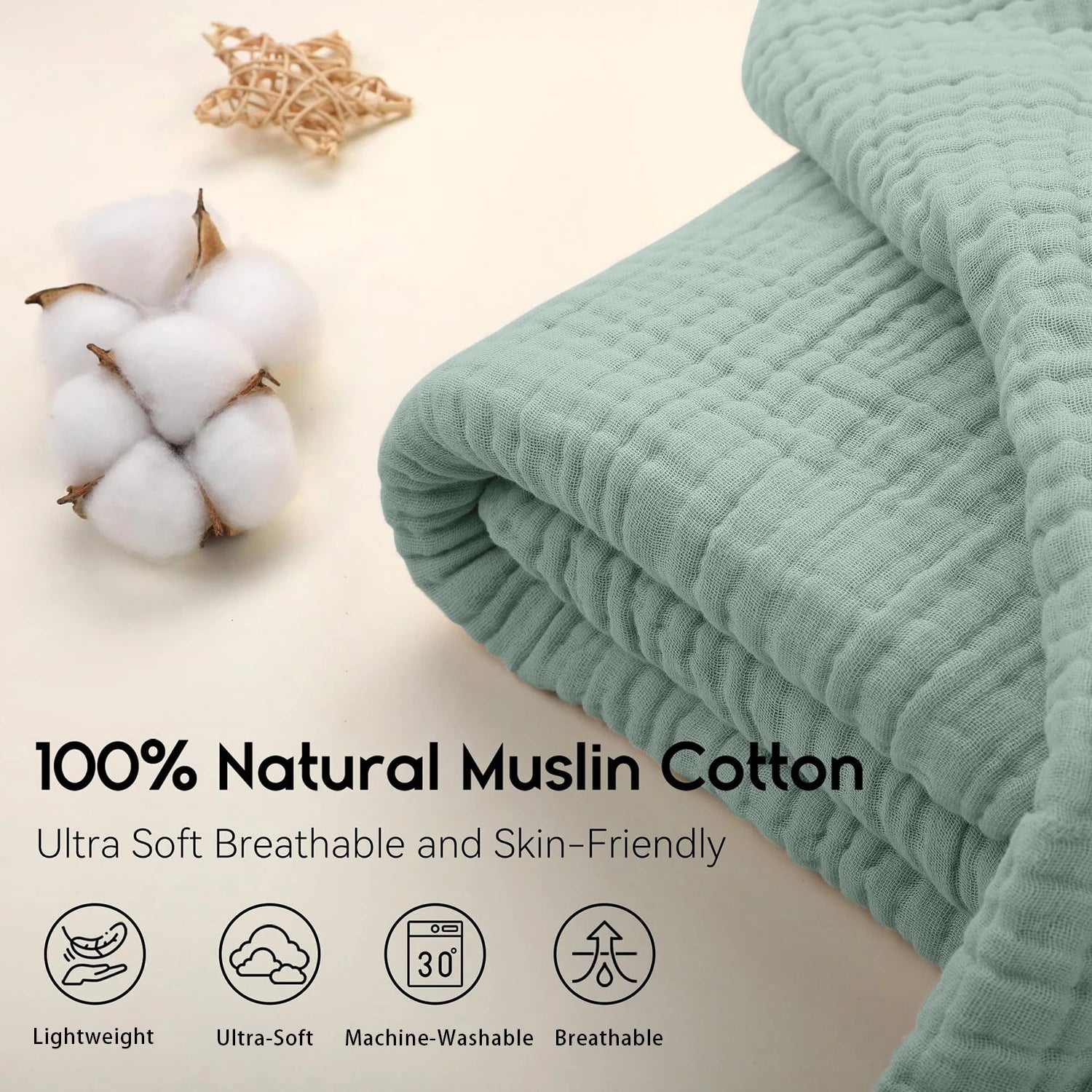 100% Cotton Throw Blanket