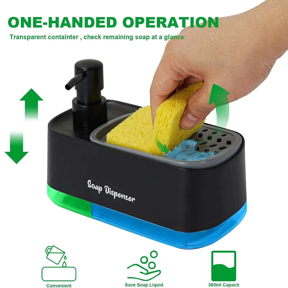 Acrylic Kitchen Hand and Dish Soap Dispenser Set