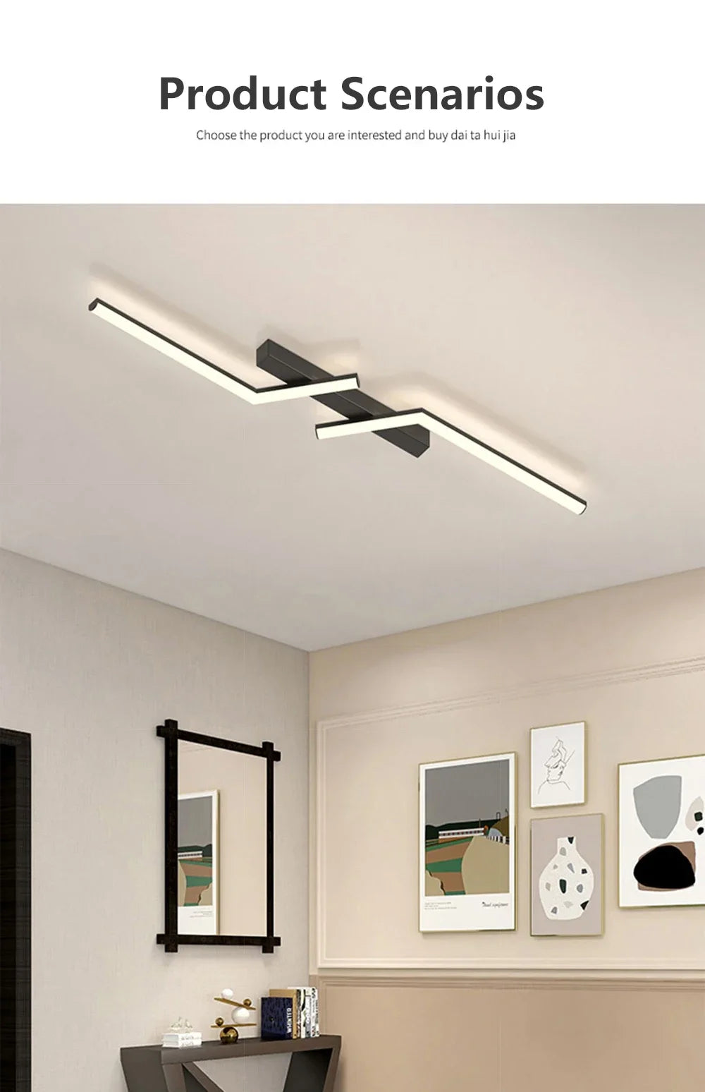 Modern LED Ceiling Light Line Design