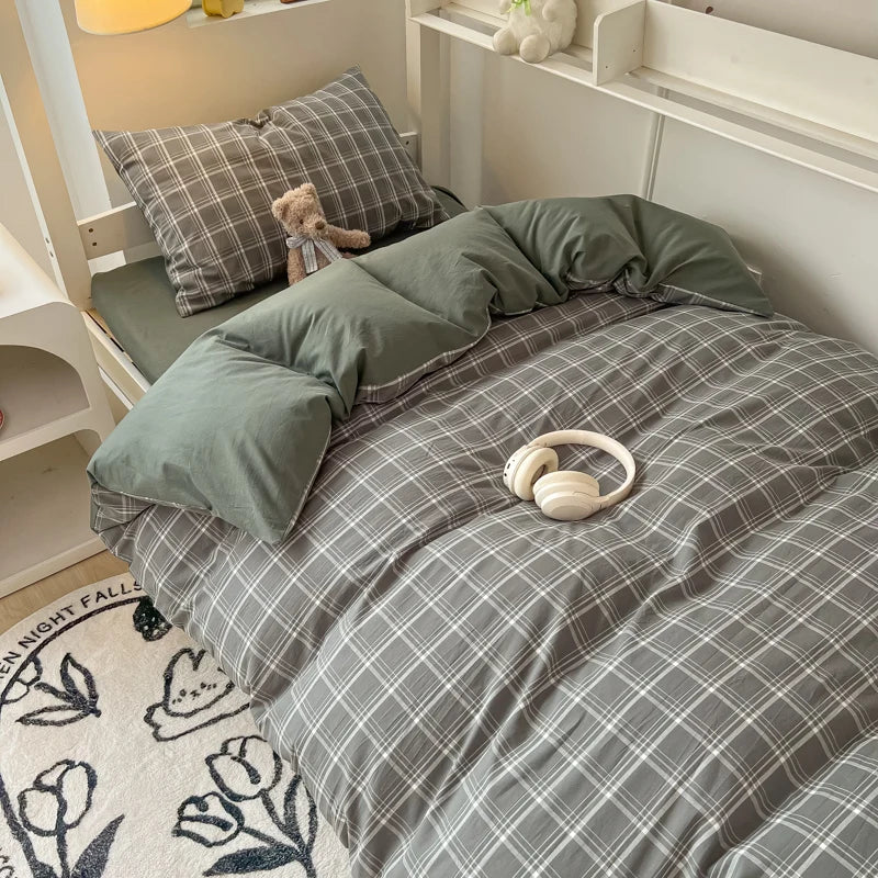 Nordic Wash Cotton Bedding Set Duvet Cover