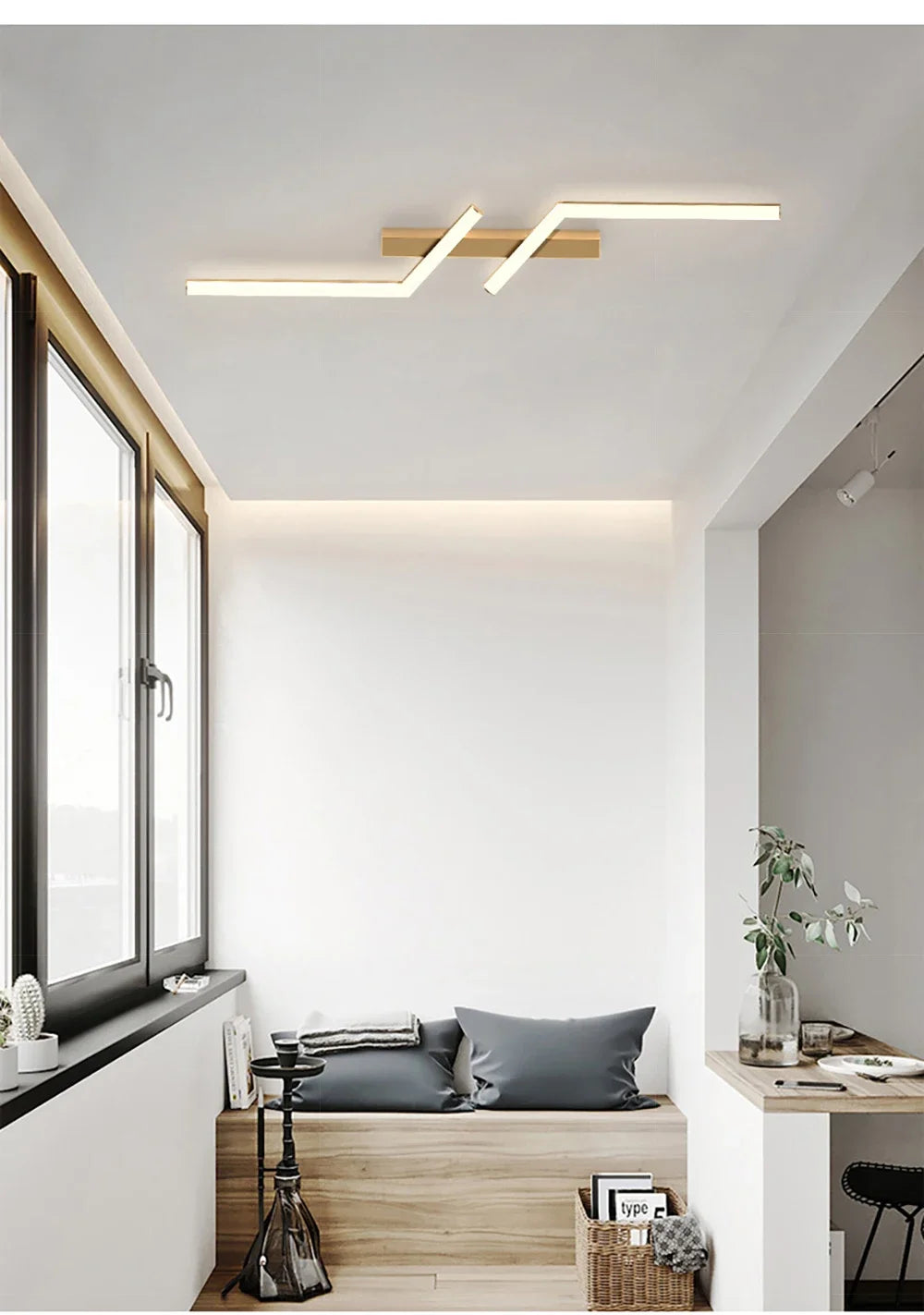 Modern LED Ceiling Light Line Design