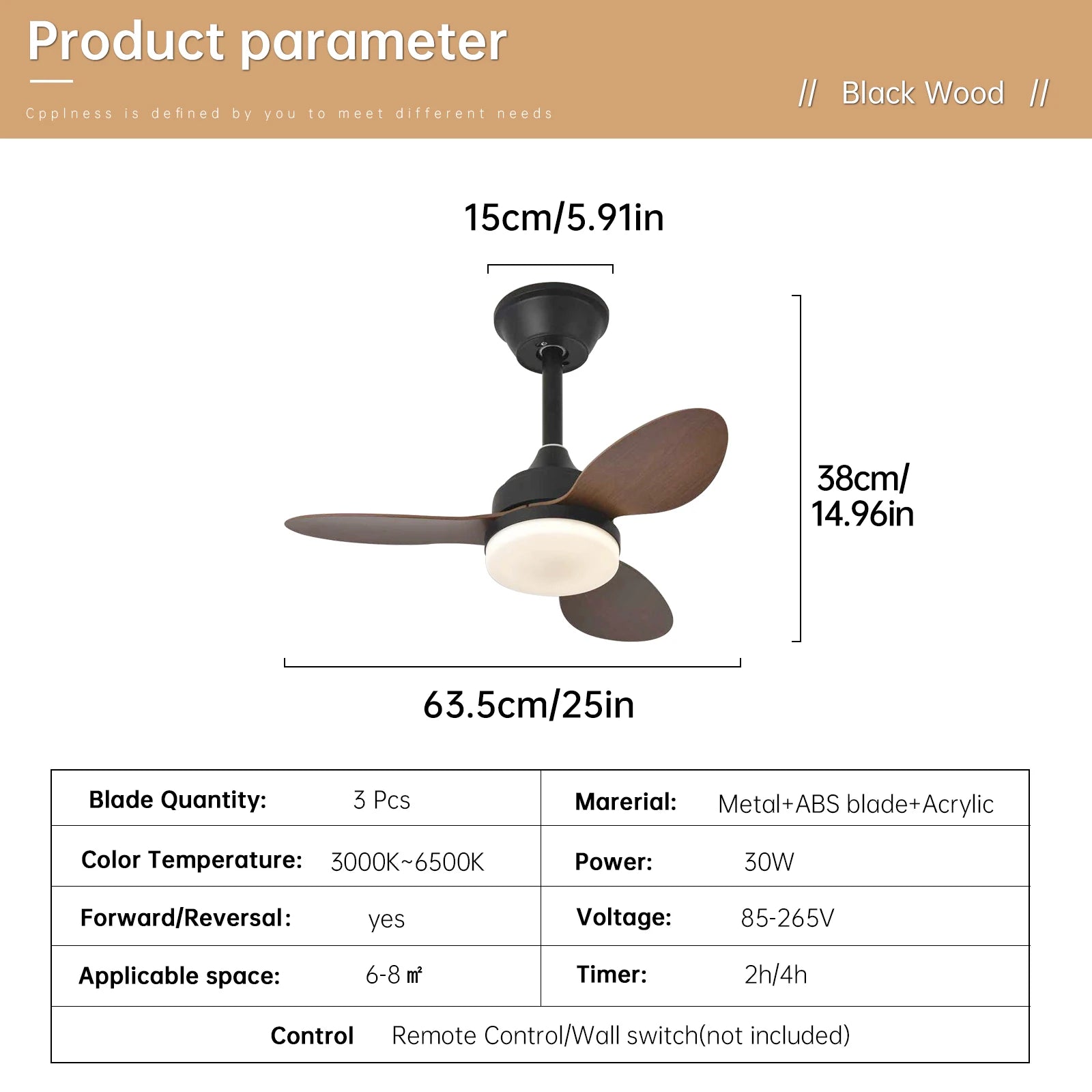 Low Profile Ceiling Fan with remote control 25/42/52