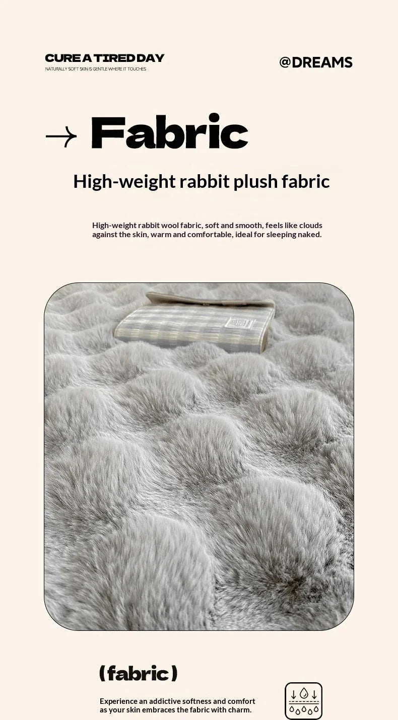 Fluffy Plush Fitted Bed Sheet for Winter