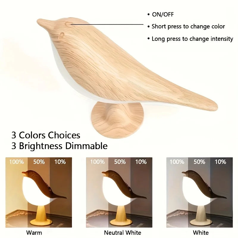 1pc LED Touch-Control Bird Lamp
