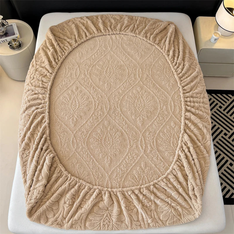 Warm Fleece Elastic Fitted Bed Sheet