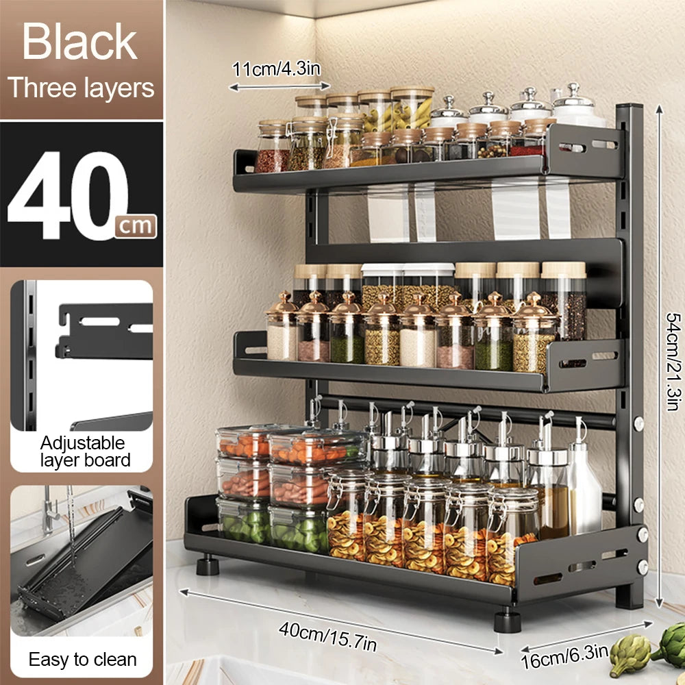 3 Tier Spice Storage Rack for Countertop