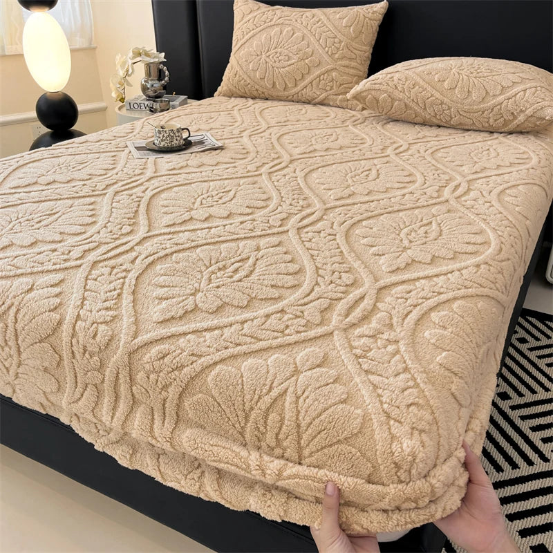 Warm Fleece Elastic Fitted Bed Sheet