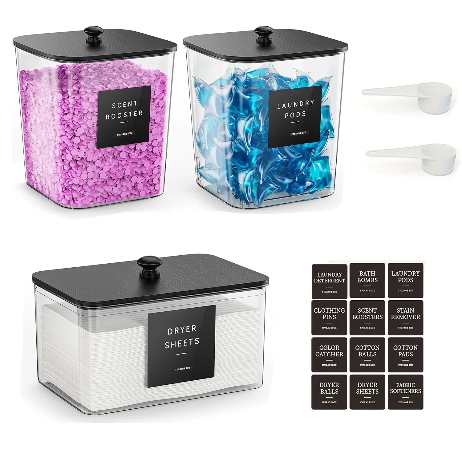 3 Pack Laundry Room Organization Containers
