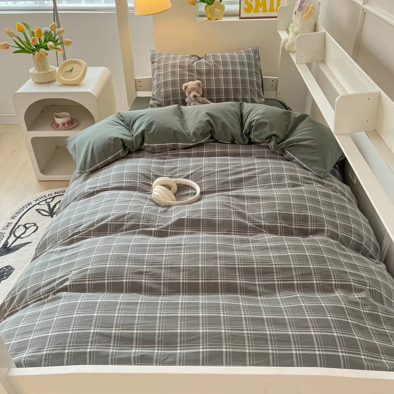 Nordic Wash Cotton Bedding Set Duvet Cover