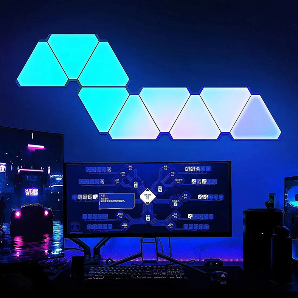 LED Triangular Quantum Wall Lamp
