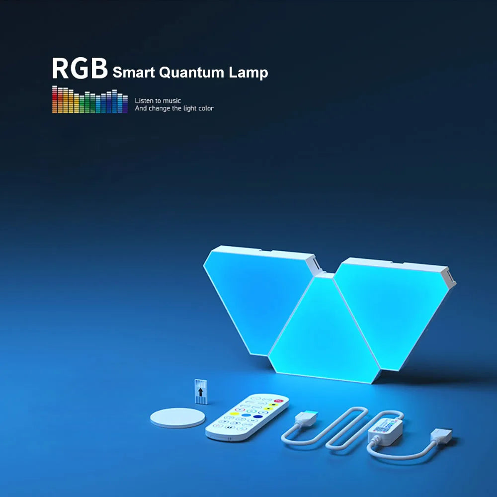 LED Triangular Quantum Wall Lamp