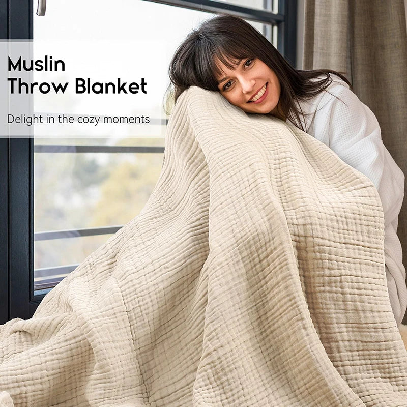 100% Cotton Throw Blanket