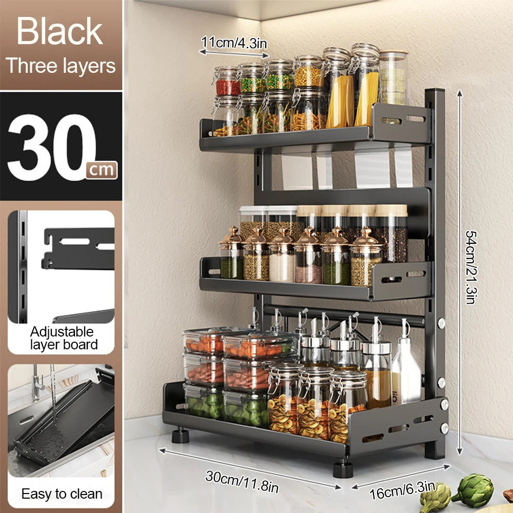 3 Tier Spice Storage Rack for Countertop