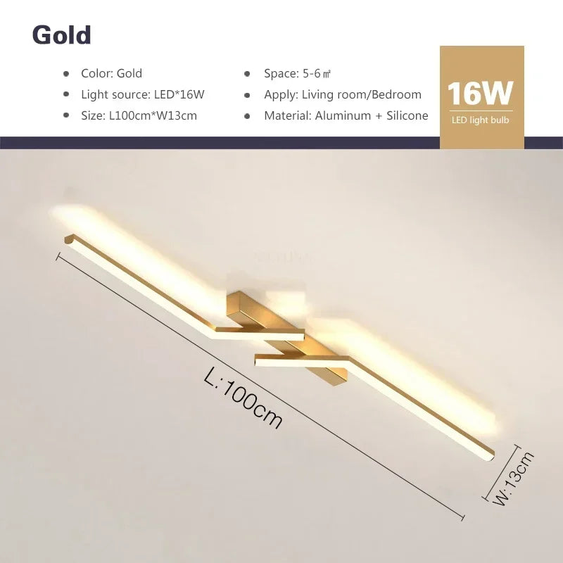 Modern LED Ceiling Light Line Design
