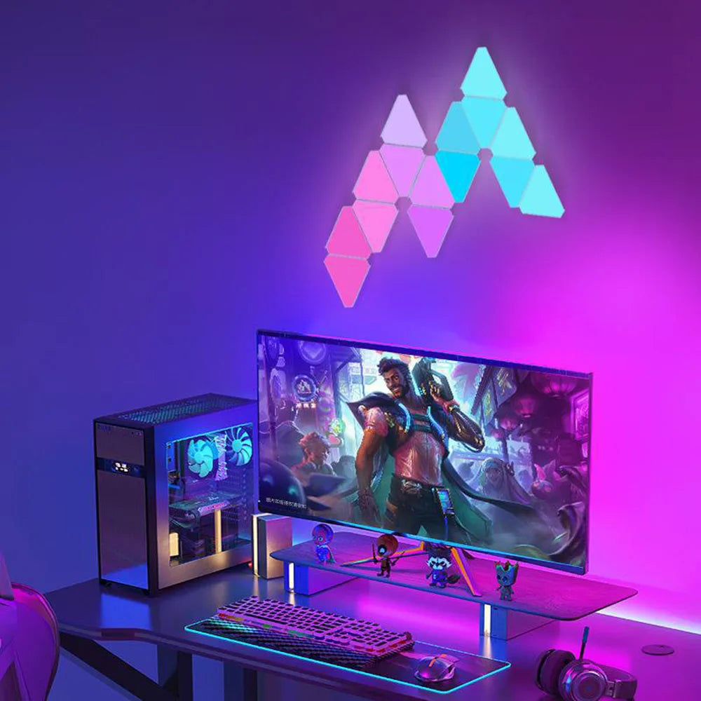 LED Triangular Quantum Wall Lamp