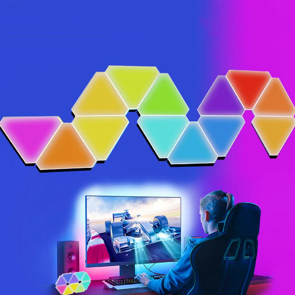 LED Triangular Quantum Wall Lamp