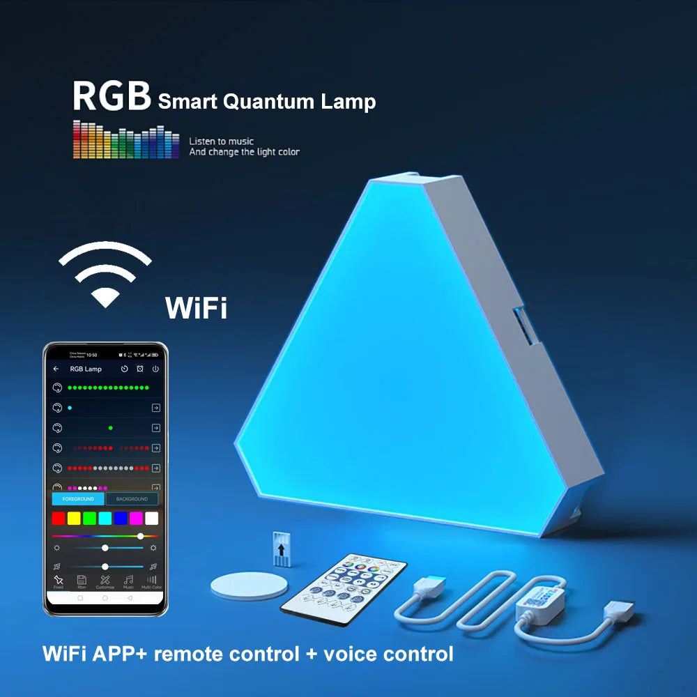 LED Triangular Quantum Wall Lamp