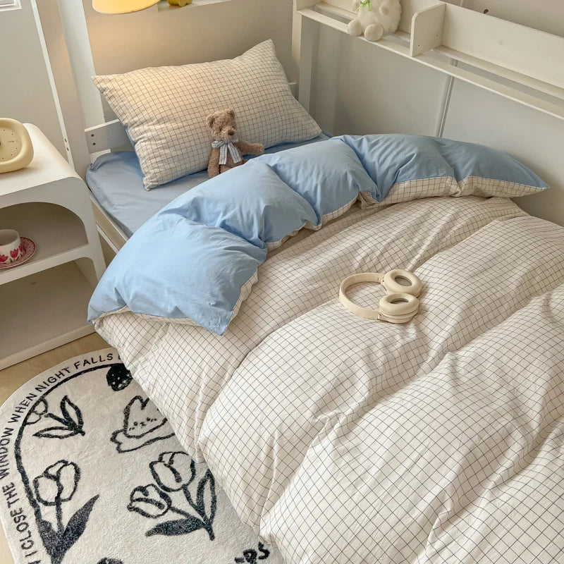 Nordic Wash Cotton Bedding Set Duvet Cover