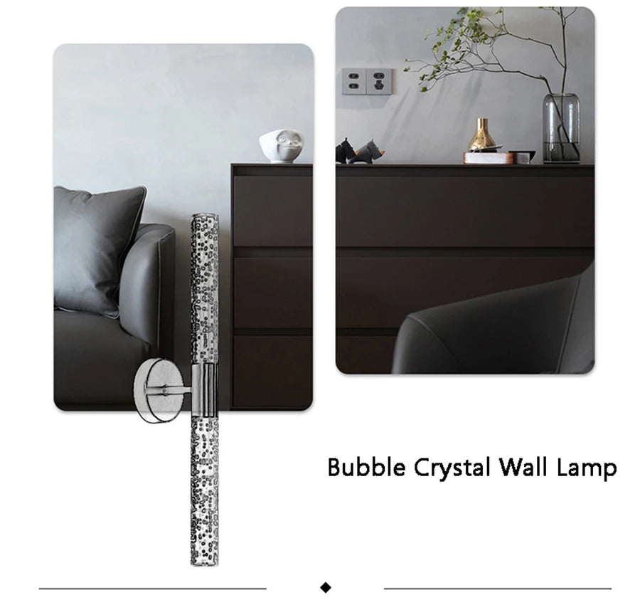 Nordic Bubbles Crystal LED Wall Lamp