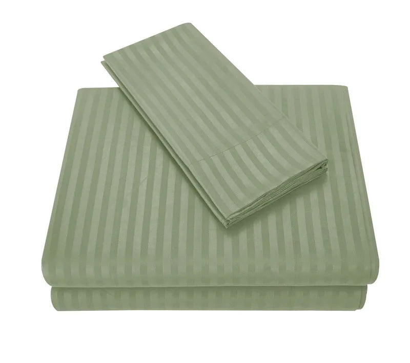 Embossed Brushed Stripe 3/4 Pieces Bed Set