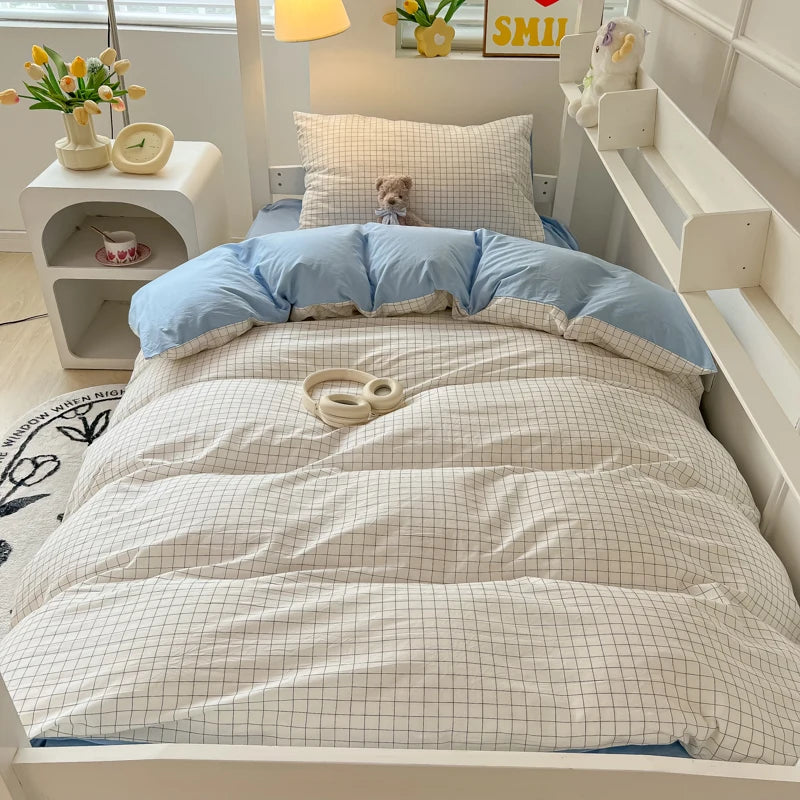 Nordic Wash Cotton Bedding Set Duvet Cover