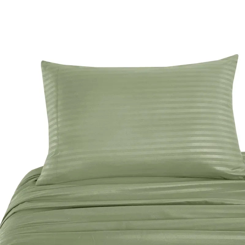 Embossed Brushed Stripe 3/4 Pieces Bed Set