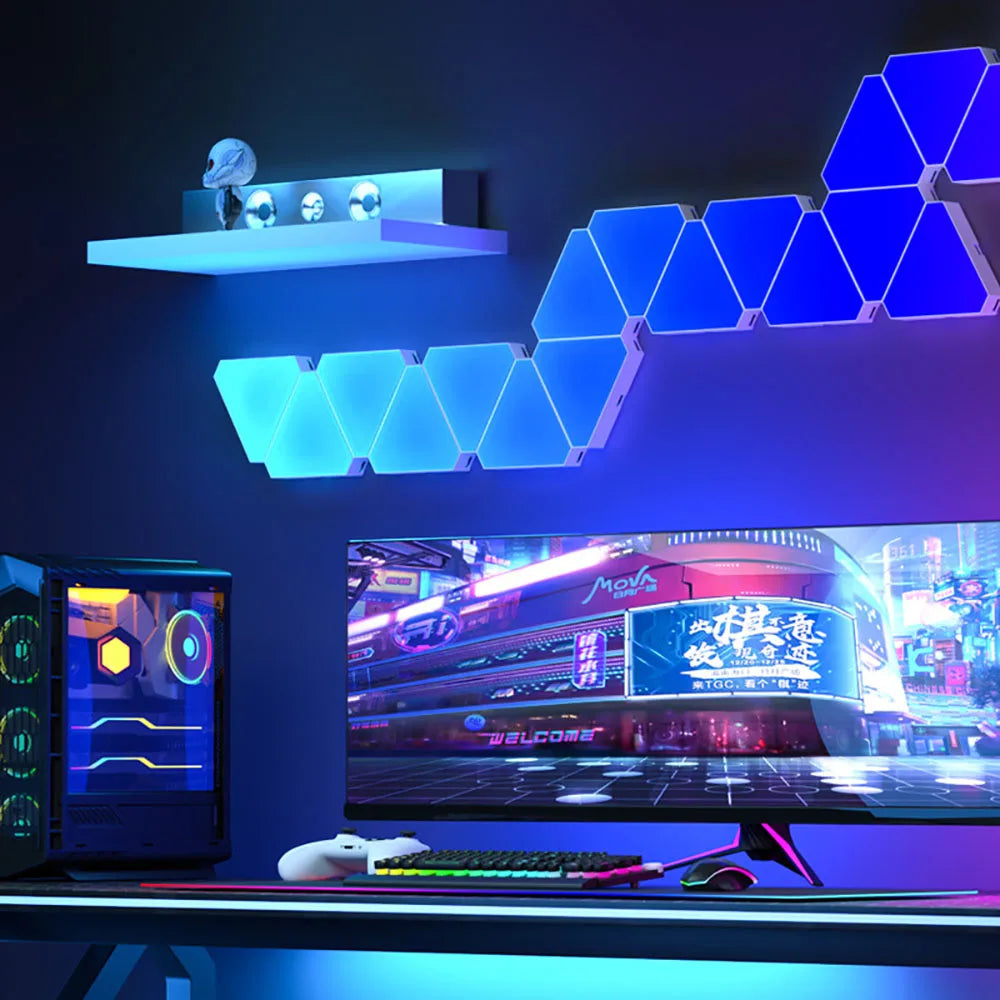 LED Triangular Quantum Wall Lamp