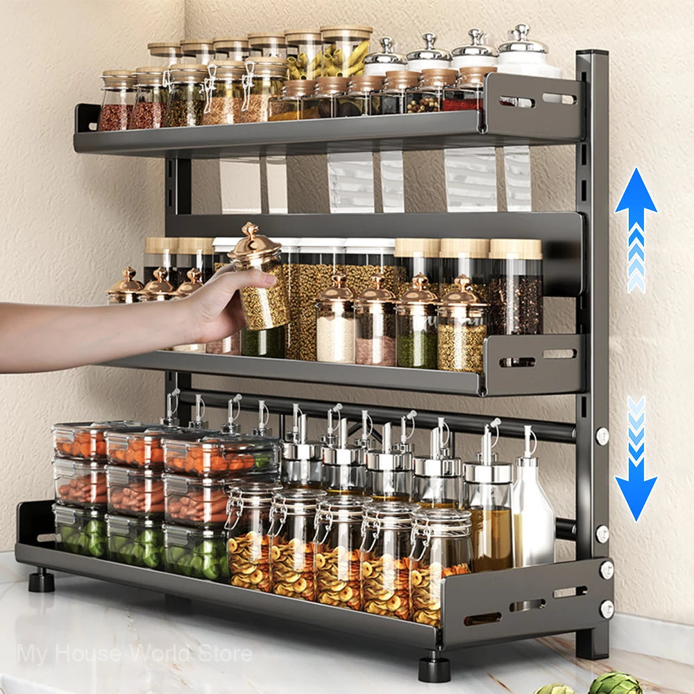 3 Tier Spice Storage Rack for Countertop