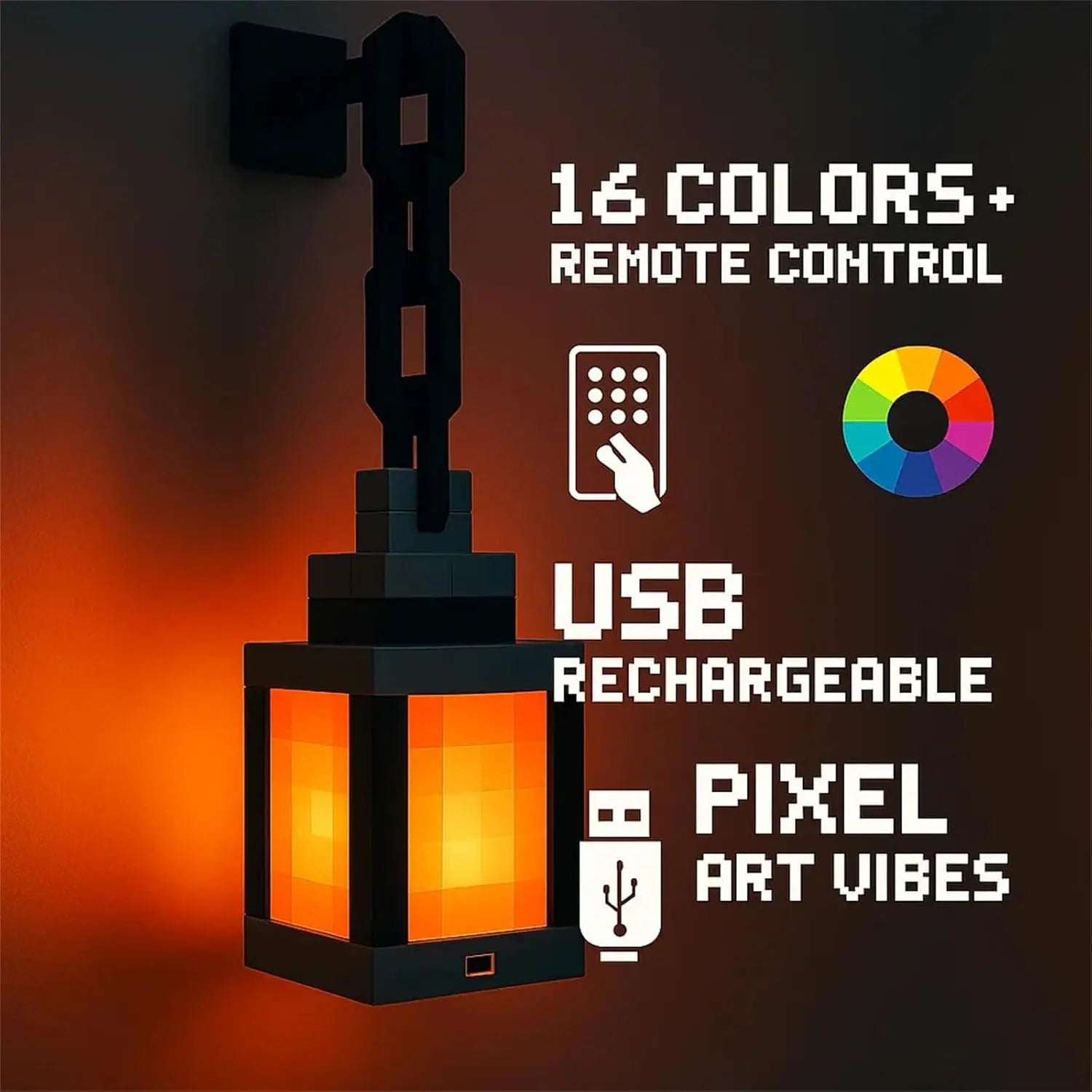 Mincraft Pixel Style Night Light