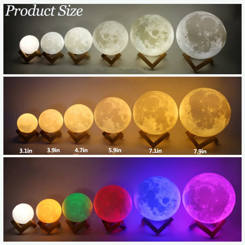 3D LED Moon Lamp Nightlight