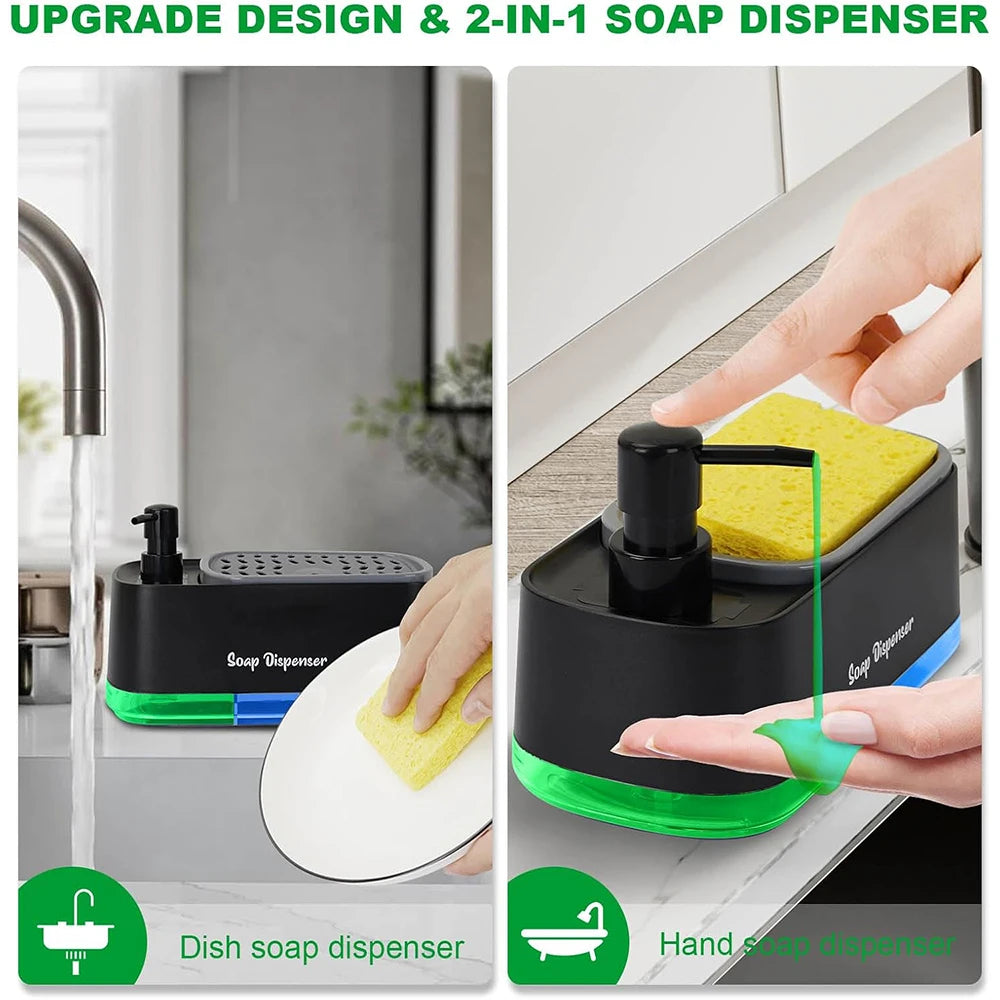 Acrylic Kitchen Hand and Dish Soap Dispenser Set