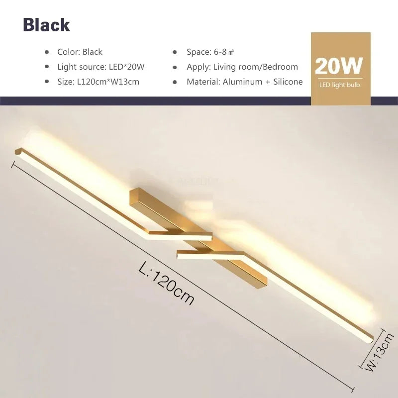 Modern LED Ceiling Light Line Design