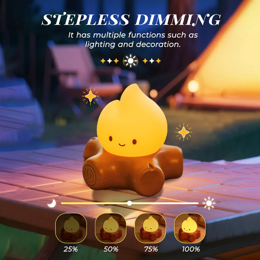 Campfire Night Light With White Noise