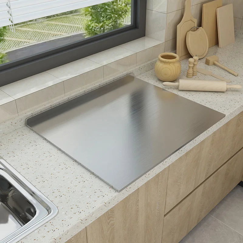 L-shaped Stainless Steel Chopping Board