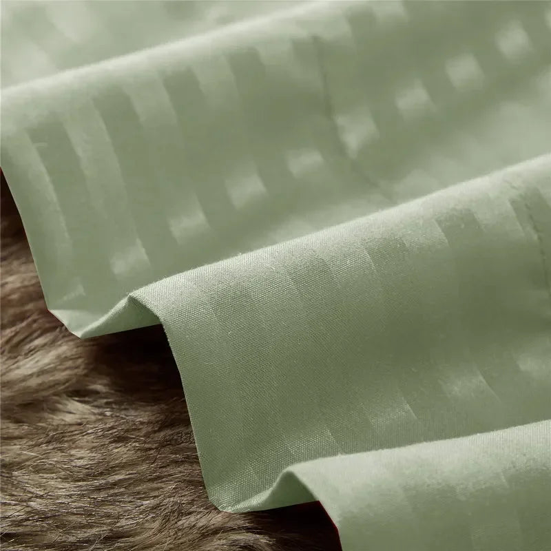 Embossed Brushed Stripe 3/4 Pieces Bed Set