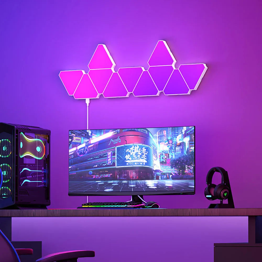LED Triangular Quantum Wall Lamp