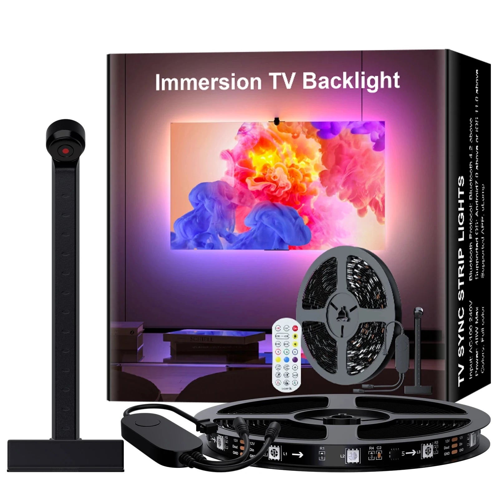 3.8M 5M 5V Usb Led Backlight Rgb Tv Sync Light Strip App Control