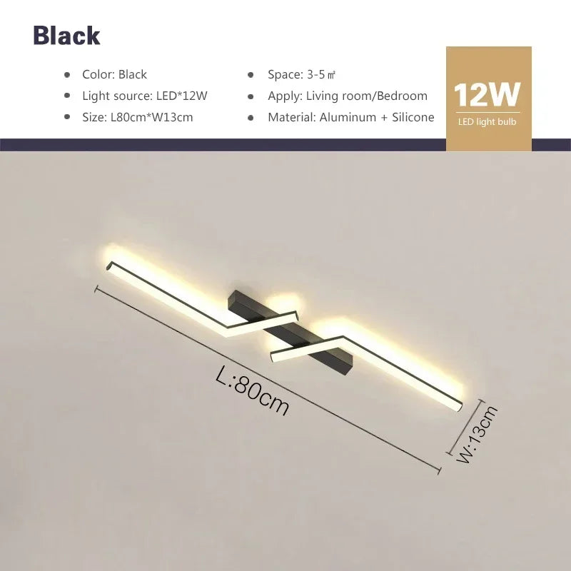 Modern LED Ceiling Light Line Design
