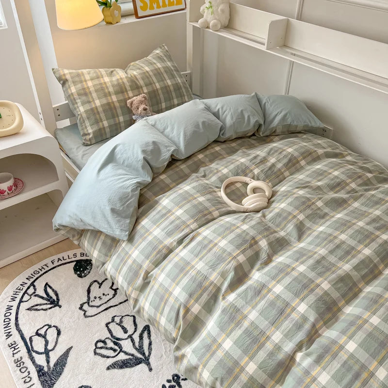 Nordic Wash Cotton Bedding Set Duvet Cover