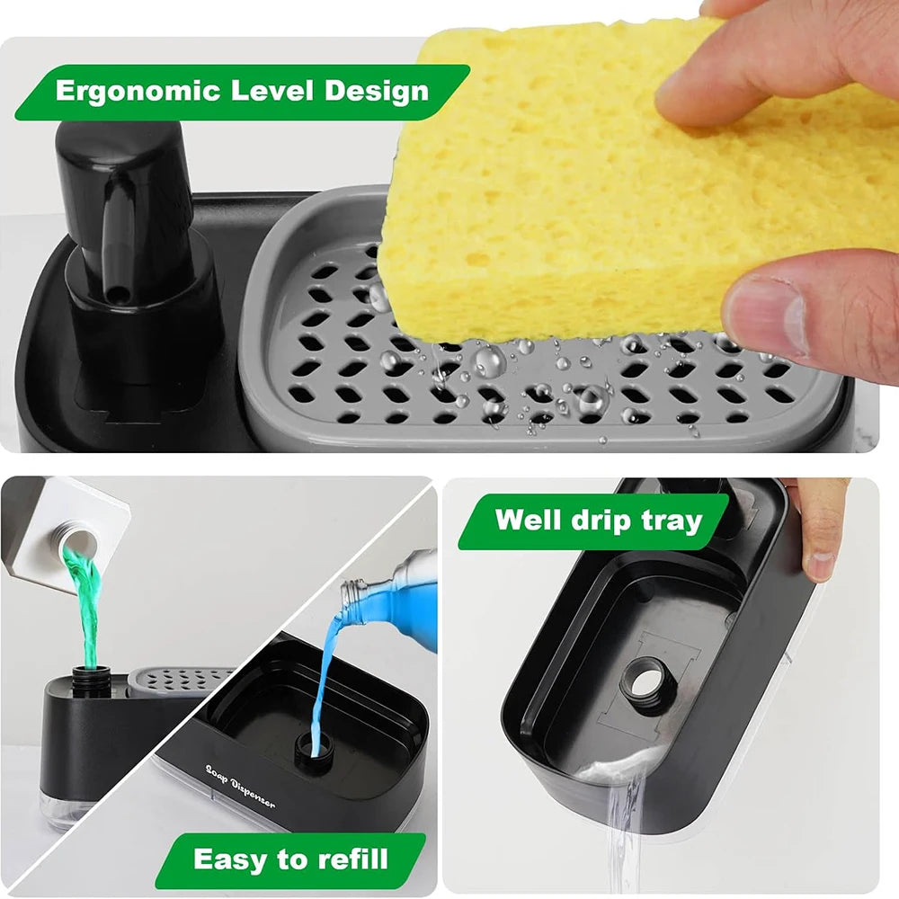 Acrylic Kitchen Hand and Dish Soap Dispenser Set