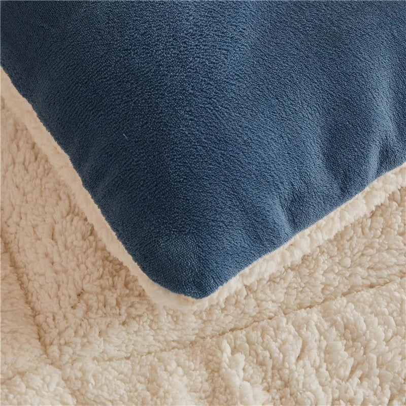 Thick weighted Milk Fleece Warm Blanket