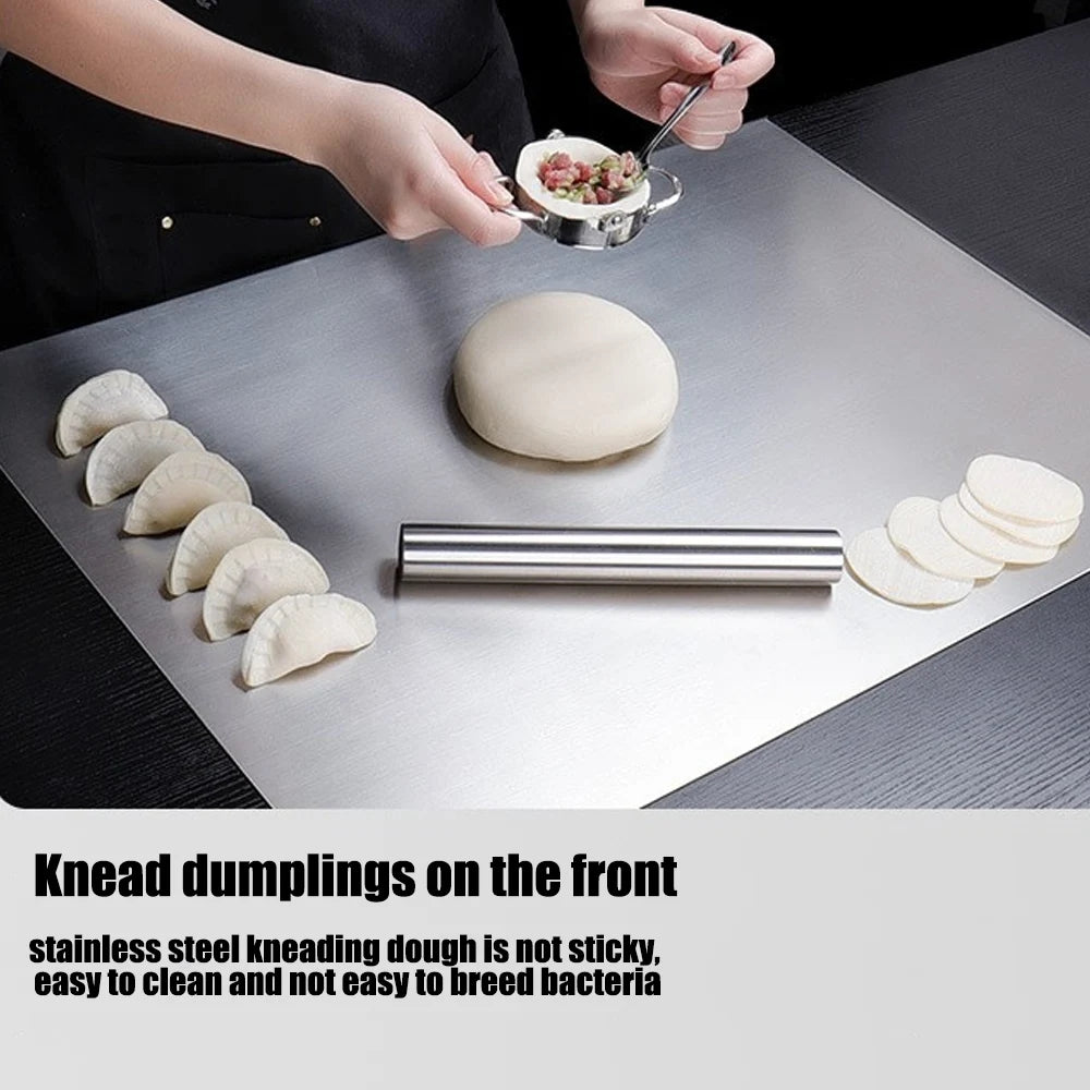 L-shaped Stainless Steel Chopping Board