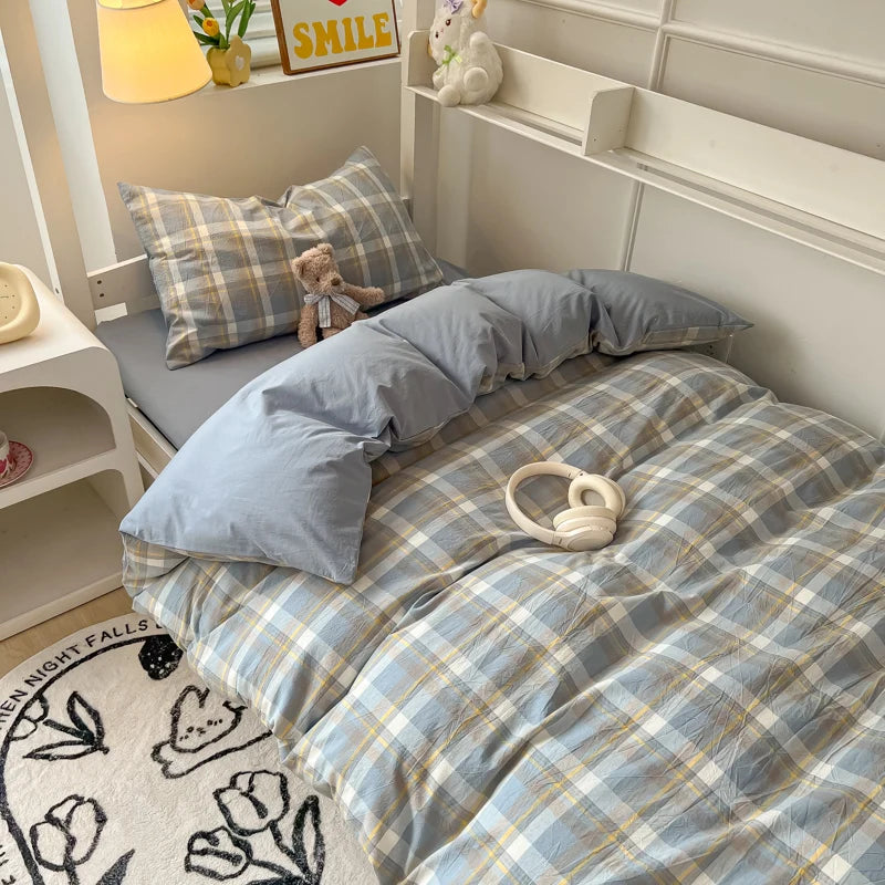 Nordic Wash Cotton Bedding Set Duvet Cover
