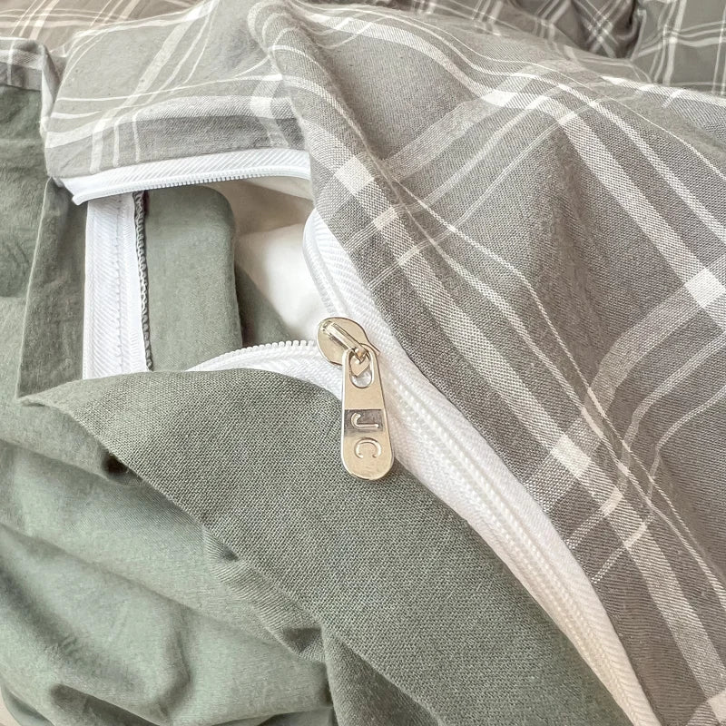 Nordic Wash Cotton Bedding Set Duvet Cover